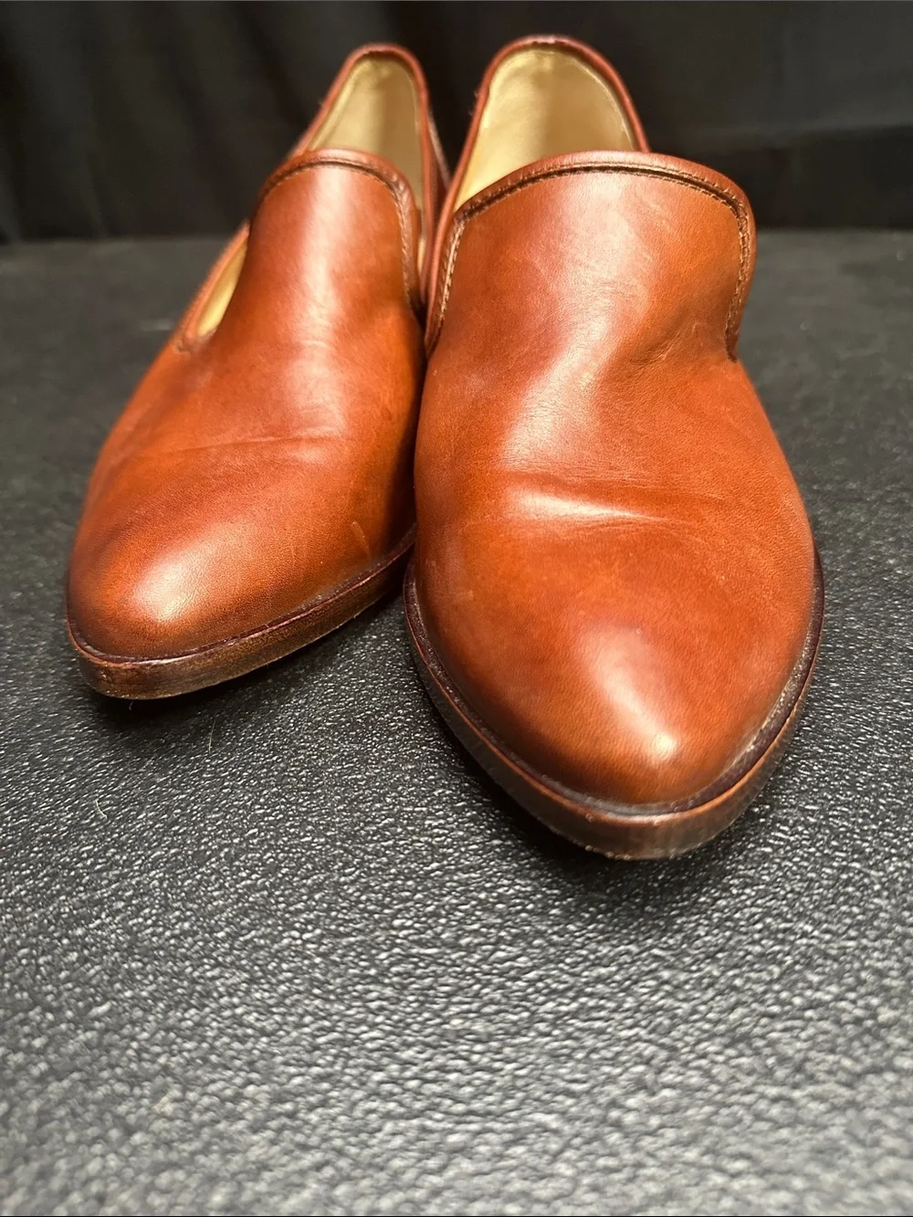 Frye Woman’s Brown Leather Slip-On Loafers 10
